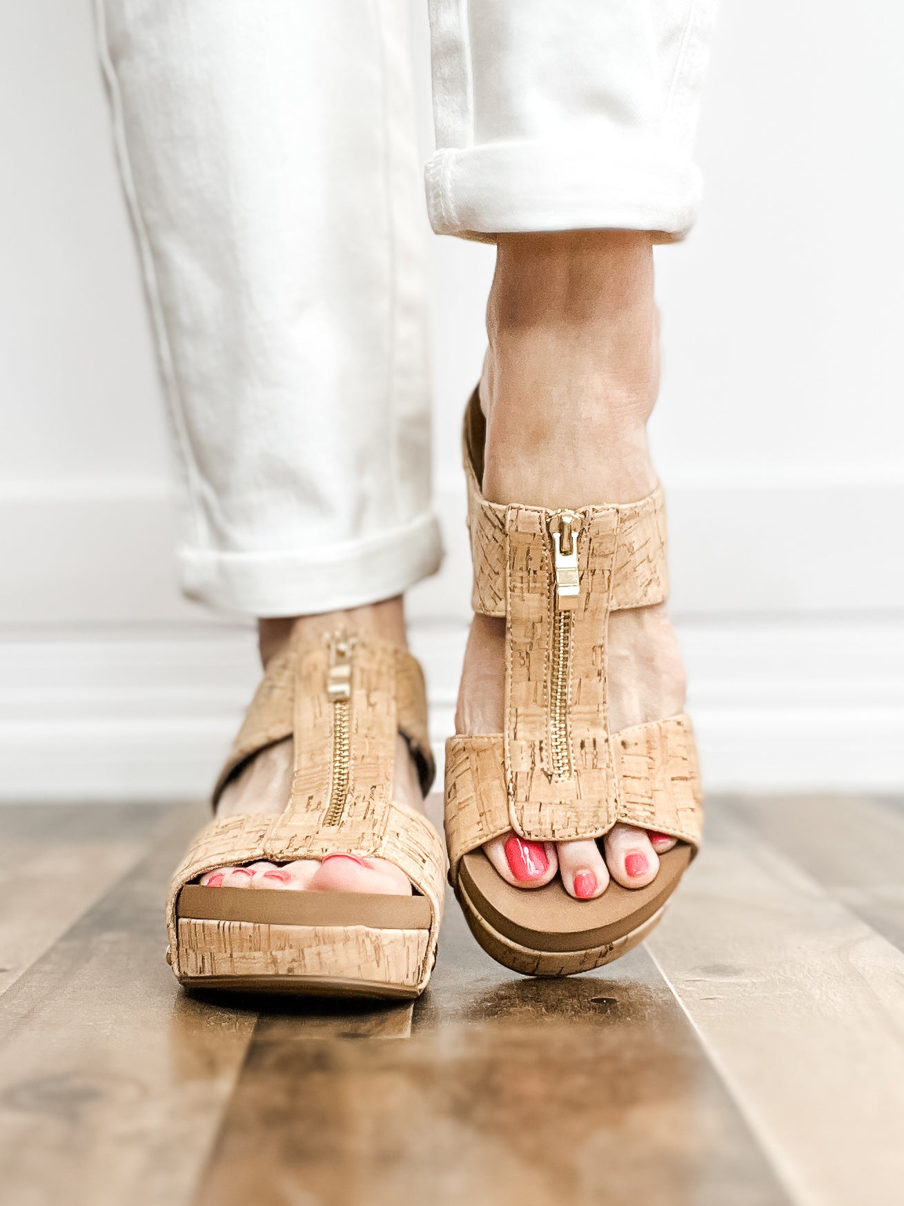 Corkys Taboo Slip-On Wedges in Square Cork