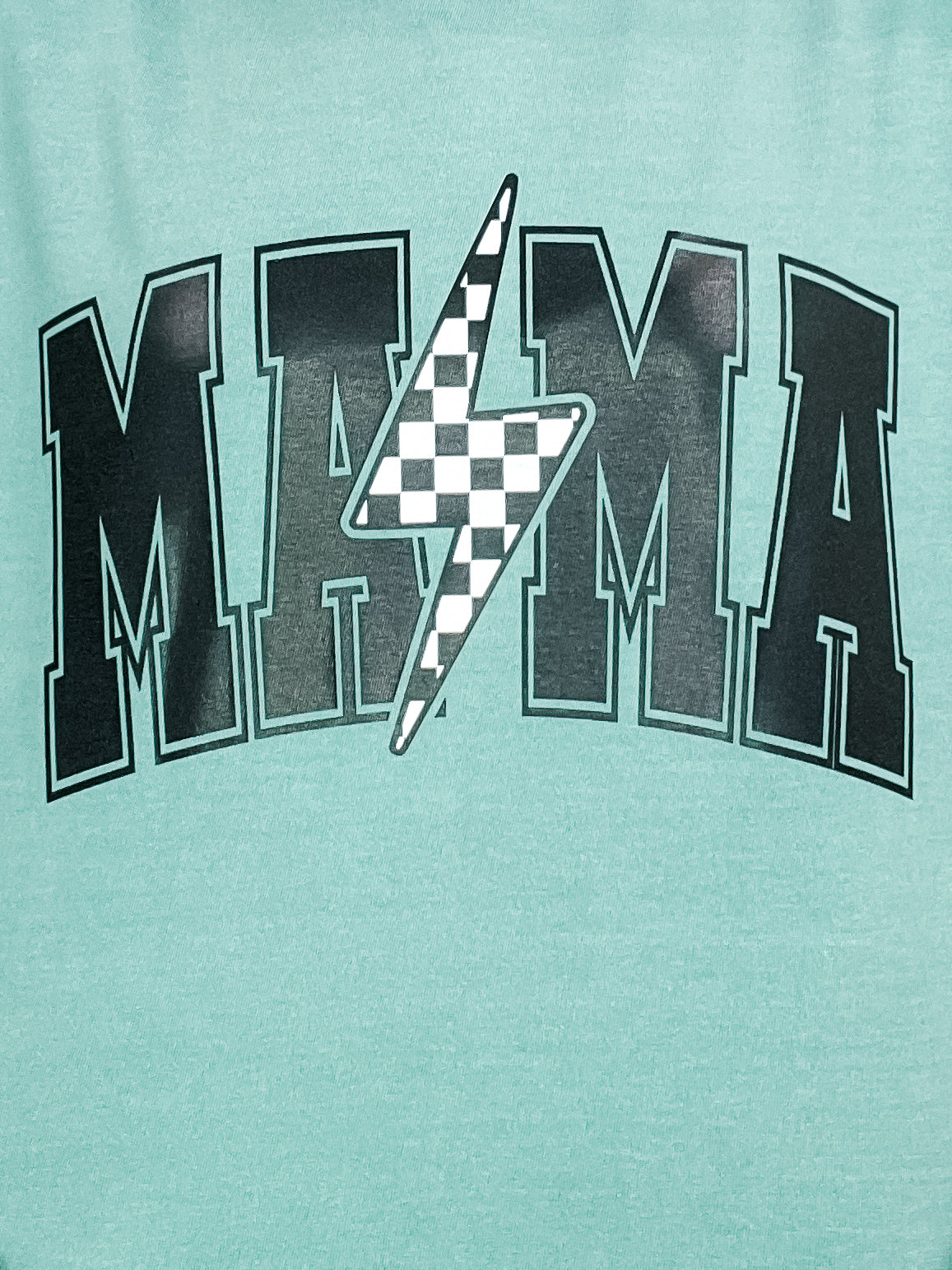 Mama Checkered Lightning Graphic Tee