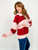 Long Sleeve Striped Knit Collared Sweater