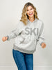 Long Sleeve Hoodie Top with SKI Patch Letters Front