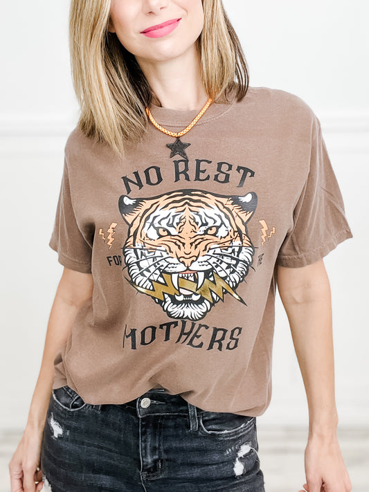 No Rest For The Mothers Gold Foil Graphic Tee