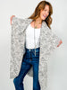 Long Sleeve Heather Knit Open Front Cardigan