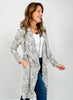 Long Sleeve Heather Knit Open Front Cardigan