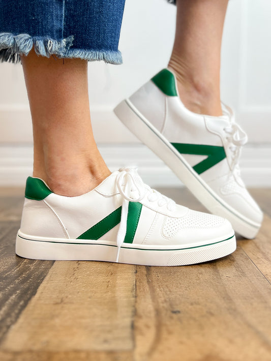 MIA "Krew" Sneaker in White & Green