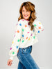 Queen of Sparkles Ivory Multi Beaded Spider Sweatshirt