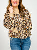 Queen of Sparkles Leopard Mock Neck Sweatshirt