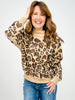 Queen of Sparkles Leopard Mock Neck Sweatshirt