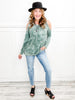 Long Sleeve French Terry Cold Shoulder Top