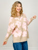 Floral Long Sleeve Loose Fit Pullover Knit Sweater