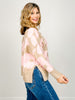 Floral Long Sleeve Loose Fit Pullover Knit Sweater