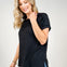 Solid Ribbed Drop Shoulder Top