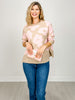 Floral Long Sleeve Loose Fit Pullover Knit Sweater