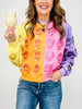 Queen of Sparkles Colorblock Multi Skull Sweatshirt