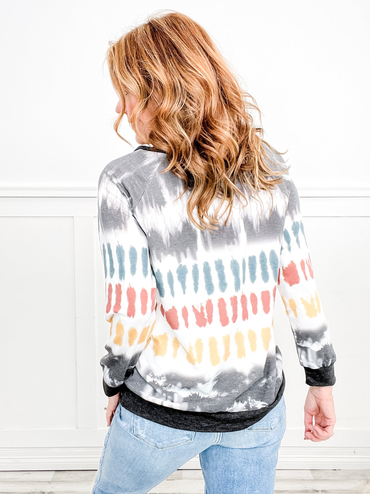 Tie Dye French Terry Pull Over Top