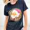 Christmas Leopard Santa Graphic Tee
