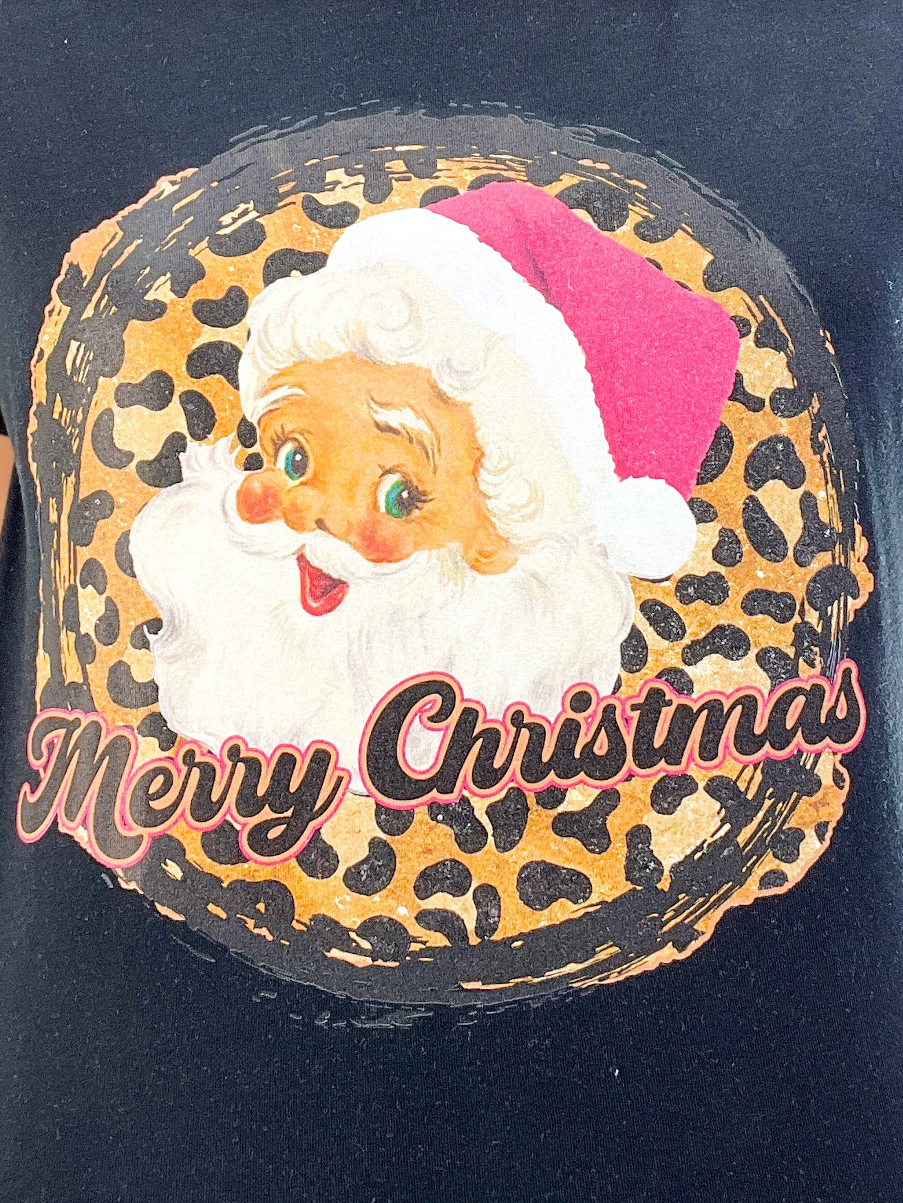 Christmas Leopard Santa Graphic Tee