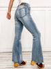 Judy Blue REBEL Mid-Rise Tummy Control Distressed Flare Jeans