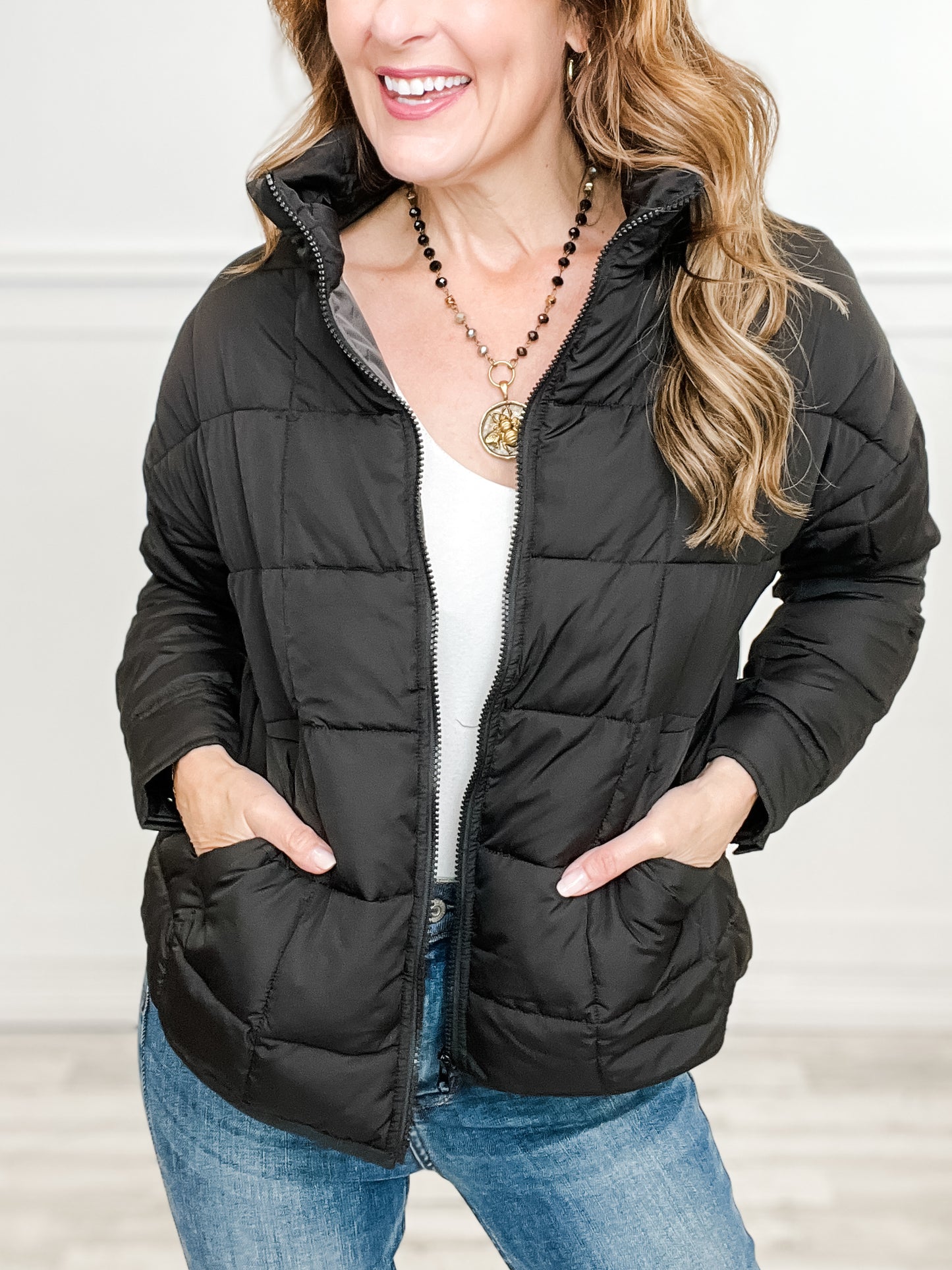 Solid Puffer Padded Warm Jacket