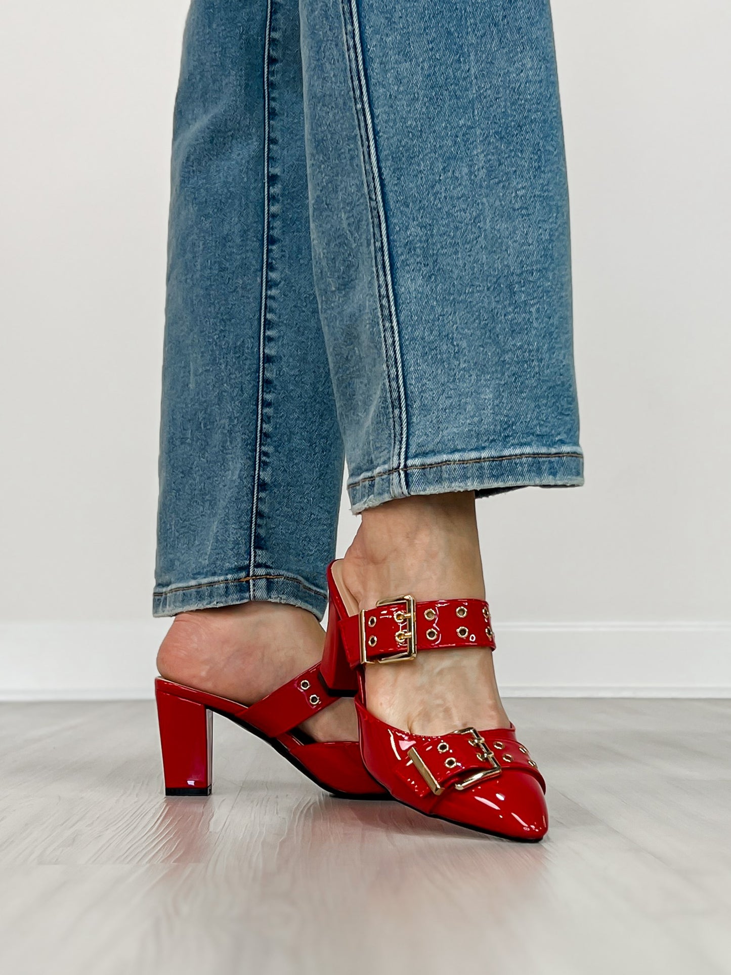 Pierre Dumas Orley-4 Heels in Red Patent