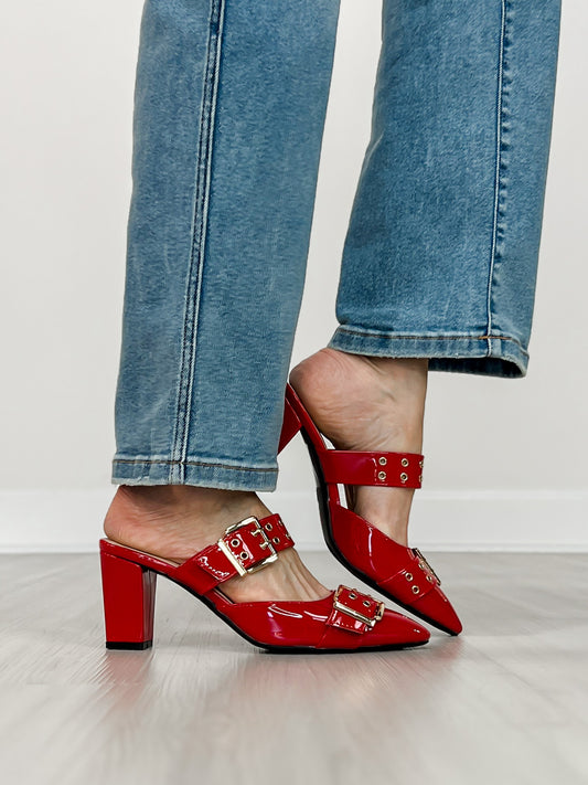 Pierre Dumas Orley-4 Heels in Red Patent