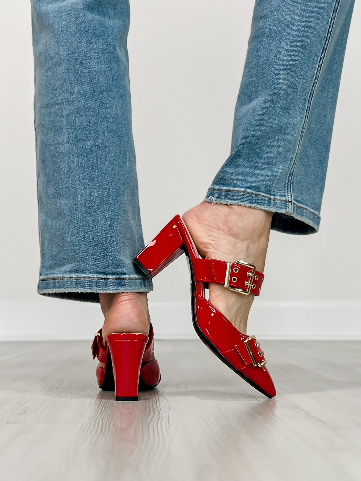 Pierre Dumas Orley-4 Heels in Red Patent