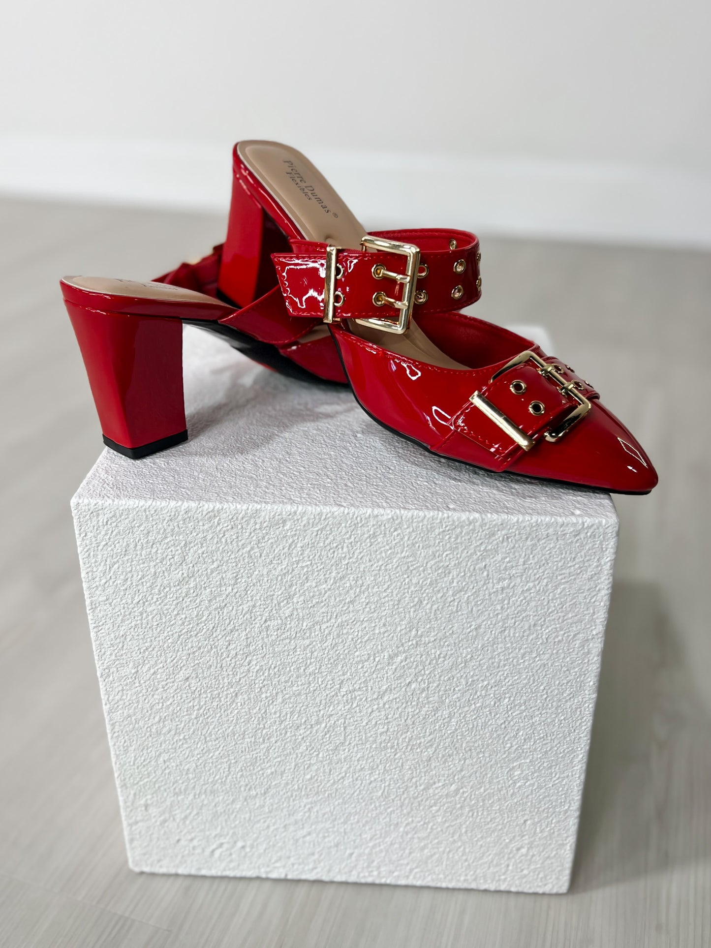 Pierre Dumas Orley-4 Heels in Red Patent