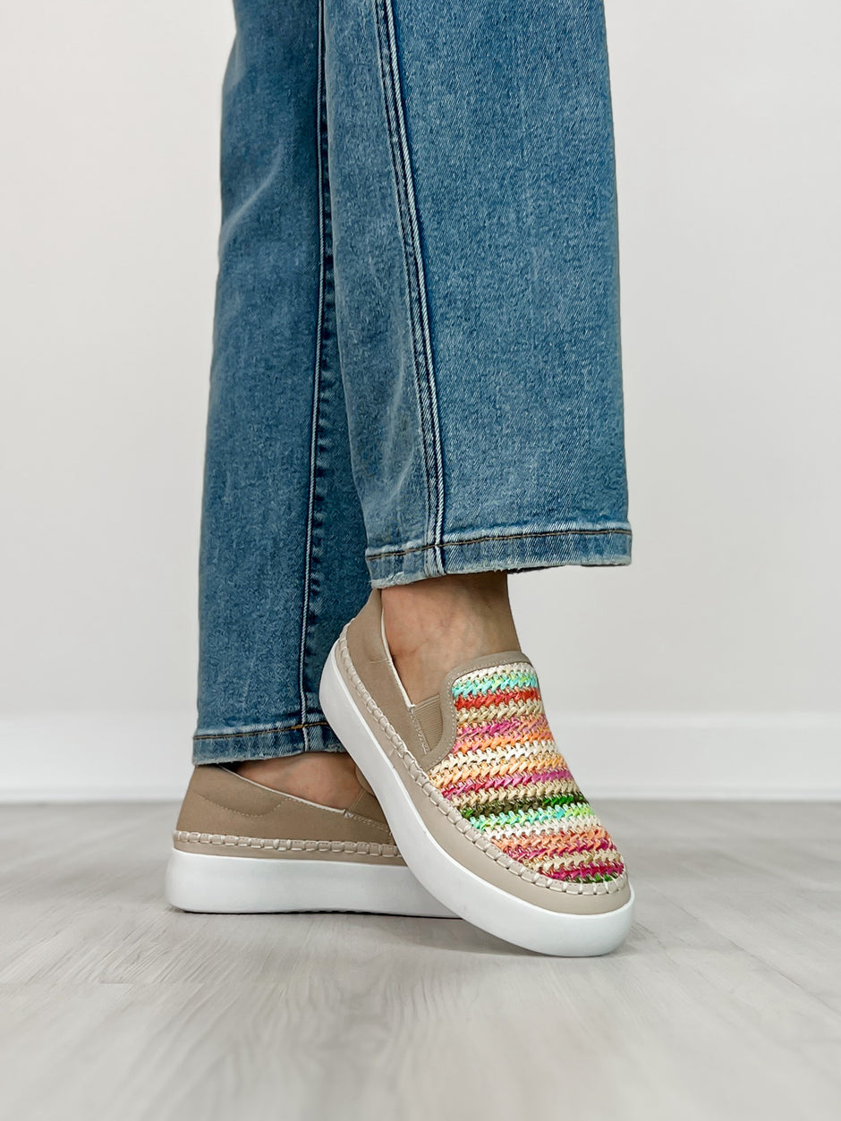 Outwoods Shauna-8 Slip-On Tennis Shoes in Fuchsia