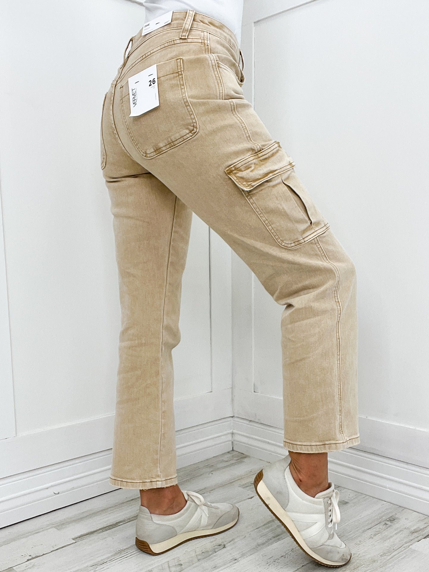 The Dixie Vervet High Rise Relaxed Straight Cargo Jeans