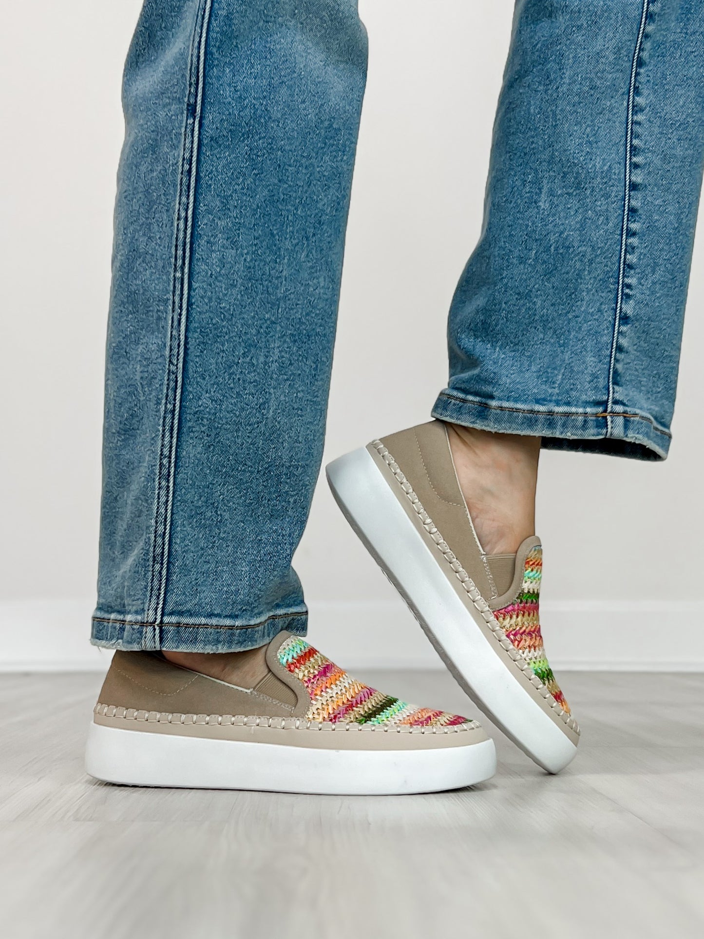 Outwoods Shauna-8 Slip-On Tennis Shoes in Fuchsia