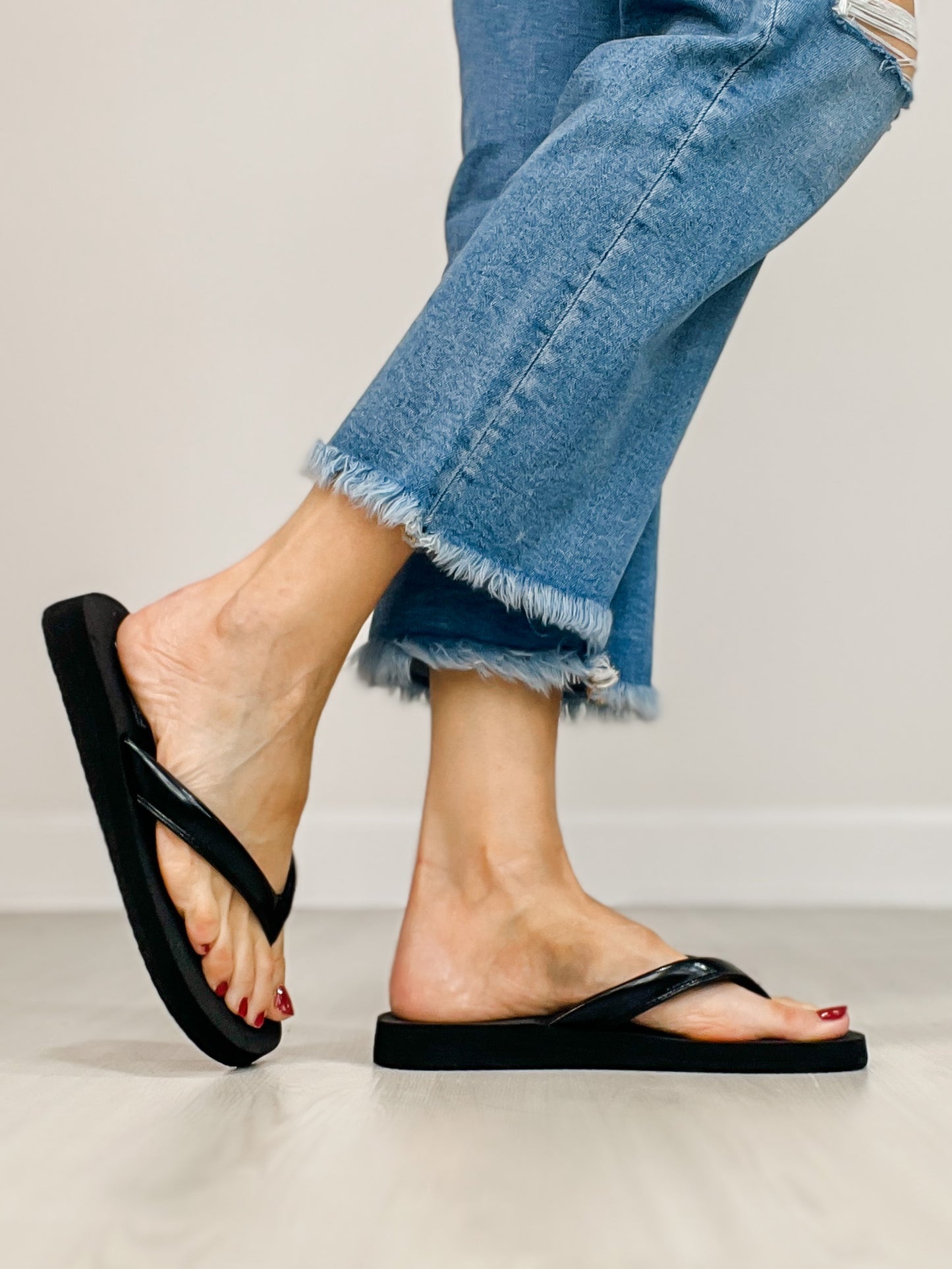 Corkys Summer Plans Flip Flops in BLACK