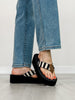 Corkys Take A Dip Wedge Flip-Flops in BLACK NATURAL STRIPE
