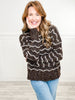 ECO Wave Striped Soft Knit Pullover Sweater Top