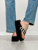 Corkys Take A Dip Wedge Flip-Flops in BLACK NATURAL STRIPE