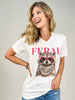Glamorous Feral Raccoon Graphic Tee