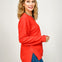 Cloudy Knit Round Neck Long Sleeve Top with Hi-Lo Hem