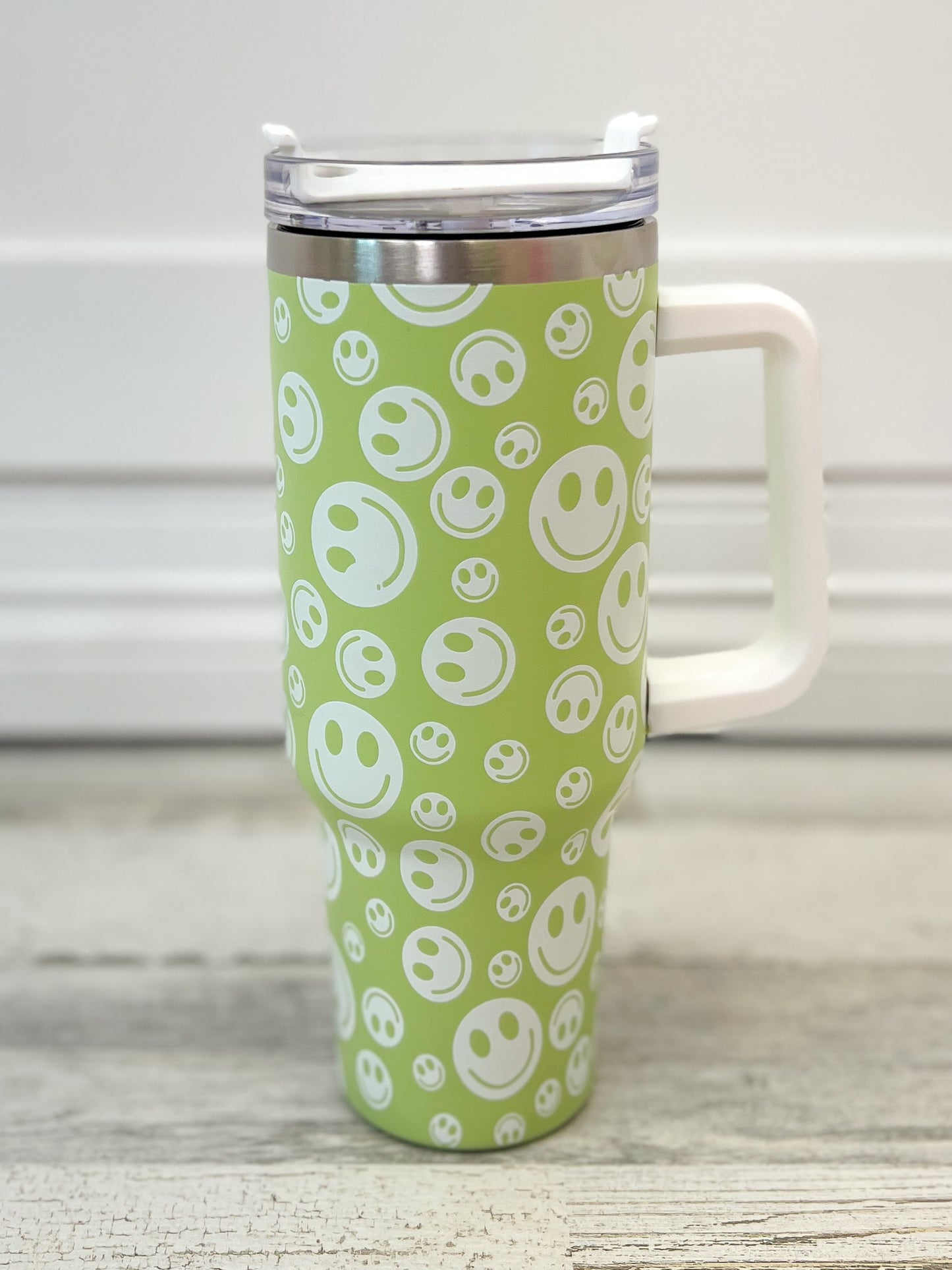Smiley Face 40 oz. Tumblers with Straw