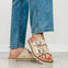 Corkys Dash Two Band Slide Sandals in RAFFIA