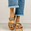 Corkys Walk of Shame Double Strap Sandals in TAN RAFFIA