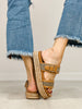 Corkys Walk of Shame Double Strap Sandals in TAN RAFFIA