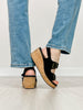 Corkys My 2 Cents Wedges in BLACK FAUX SUEDE