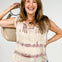 Sleeveless Top with Pintuck Lace Detail