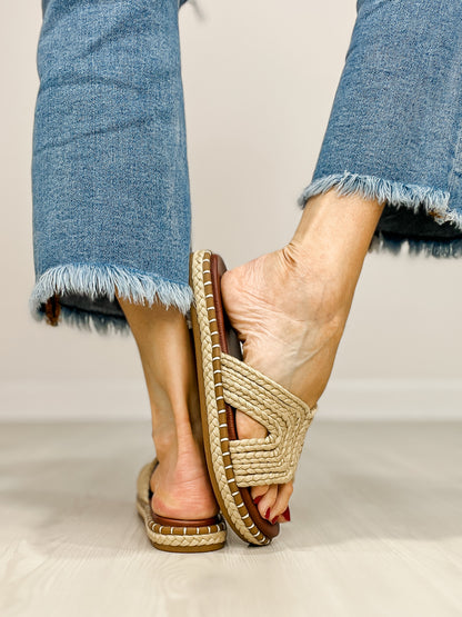 MIA Sirah Slide Sandals in Natural