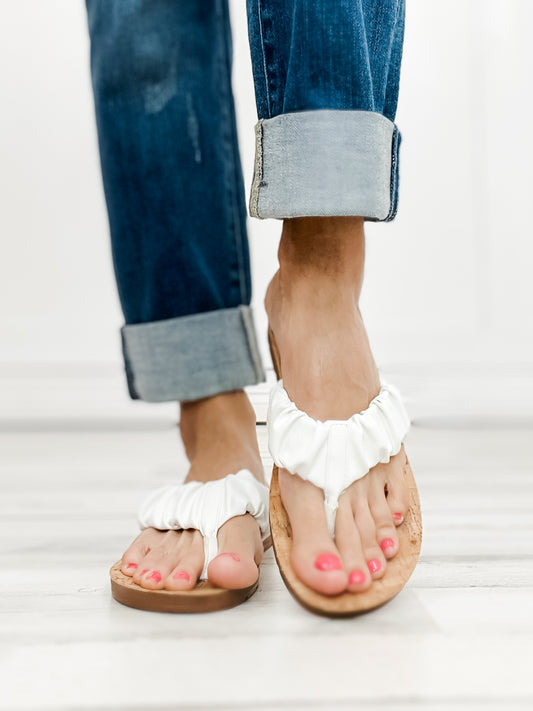 Corkys Cool Off Flip-Flop Sandals in White