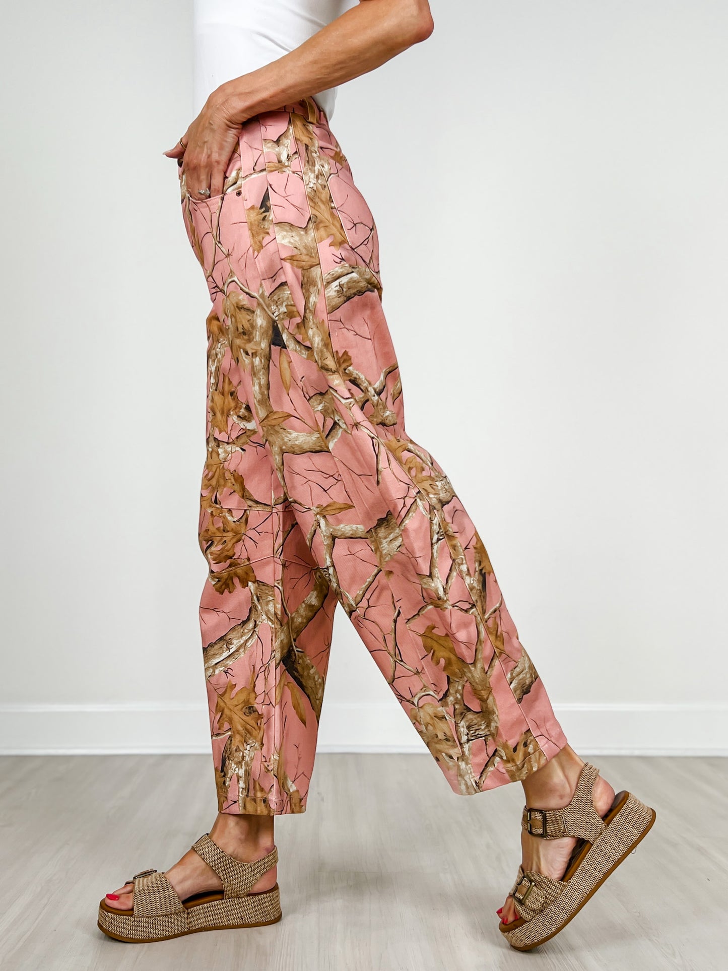 Tree Camo Relaxed Wide Leg Pants