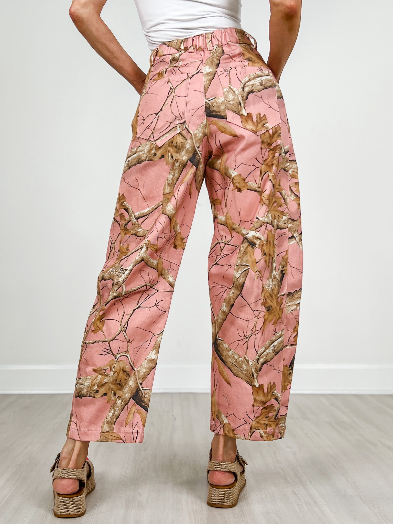 Tree Camo Relaxed Wide Leg Pants