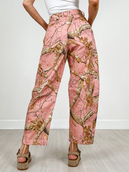 Tree Camo Relaxed Wide Leg Pants