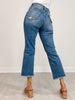 Vervet THUNDERSTRUCK High-Rise Distressed Crop Straight Jeans
