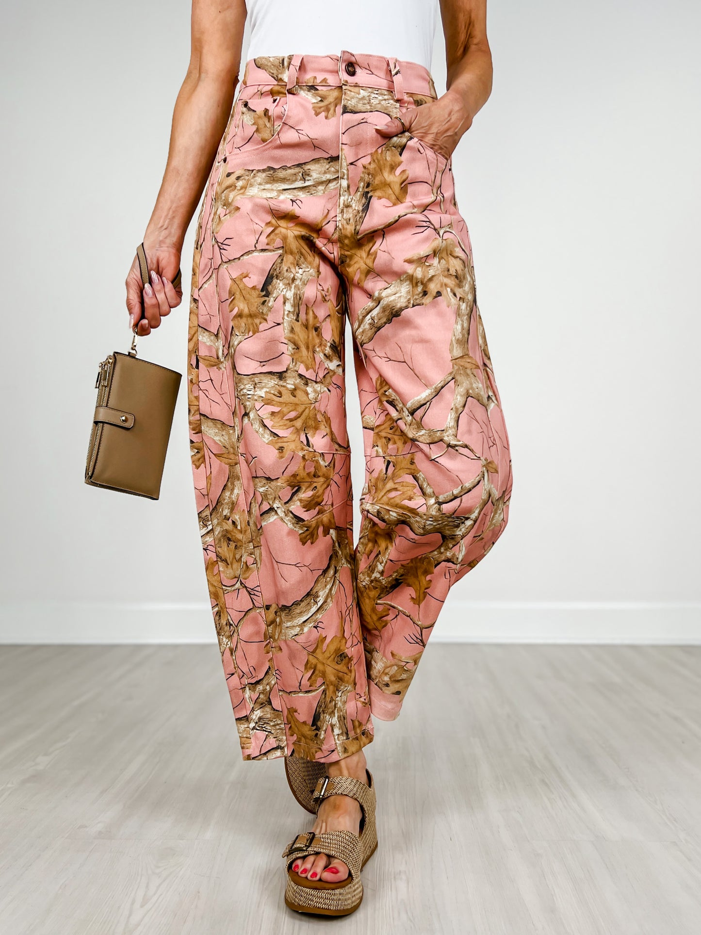 Tree Camo Relaxed Wide Leg Pants
