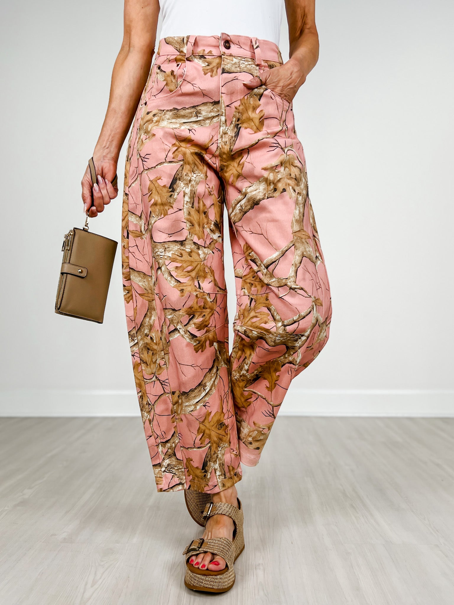Tree Camo Relaxed Wide Leg Pants