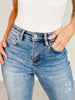 Vervet THUNDERSTRUCK High-Rise Distressed Crop Straight Jeans